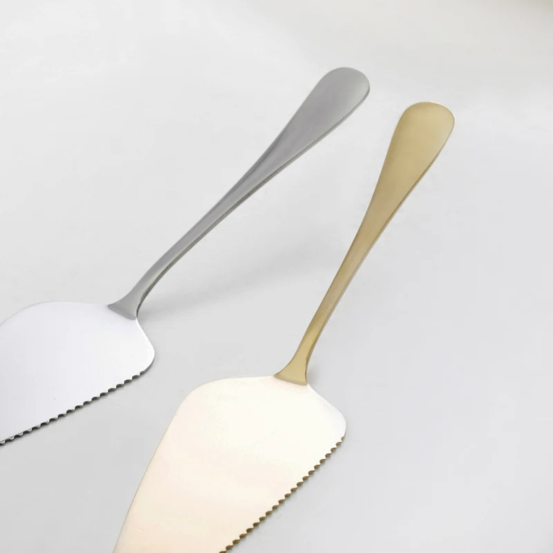 Stainless Steel Pizza Shovel Golden Silver Cake Butter Cheese Ice Cream Dessert Cutter Food Helper Turner Divider Pastry Kitchen