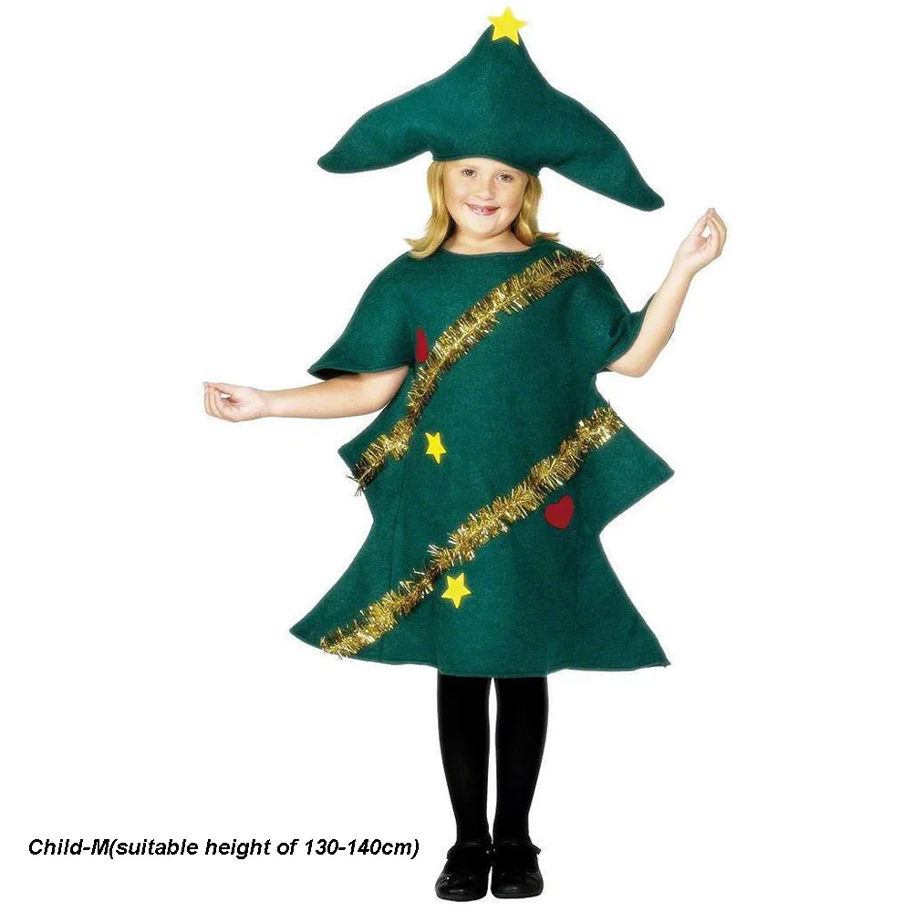 Новое Женское платье с коротким рукавом для костюмированной вечеринки для взрослых, костюм эльфа, вечерние костюмы со шляпой, нарядный Детский Рождественский костюм с деревом