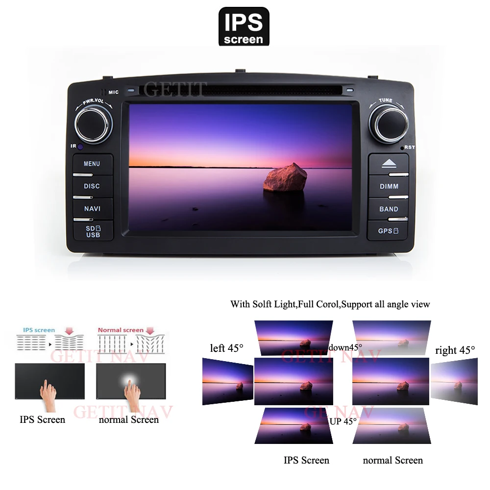 Автомобильный DVD мультимедийный плеер DSP IPS экран Android 10 для Toyota Corolla E120 BYD F3 с Wi Fi BT