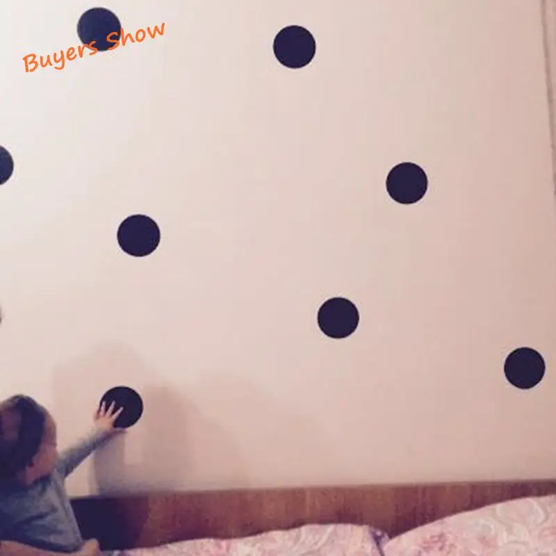 Polka Dot Wall Sticker Gold Wall Decal , Peel and Stick 