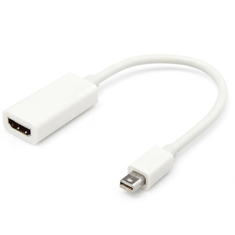 Новый Пассивный переходник Thunderbolt Mini DisplayPort Male mini Dp to HDMI Female белый mDP в 1080 p при