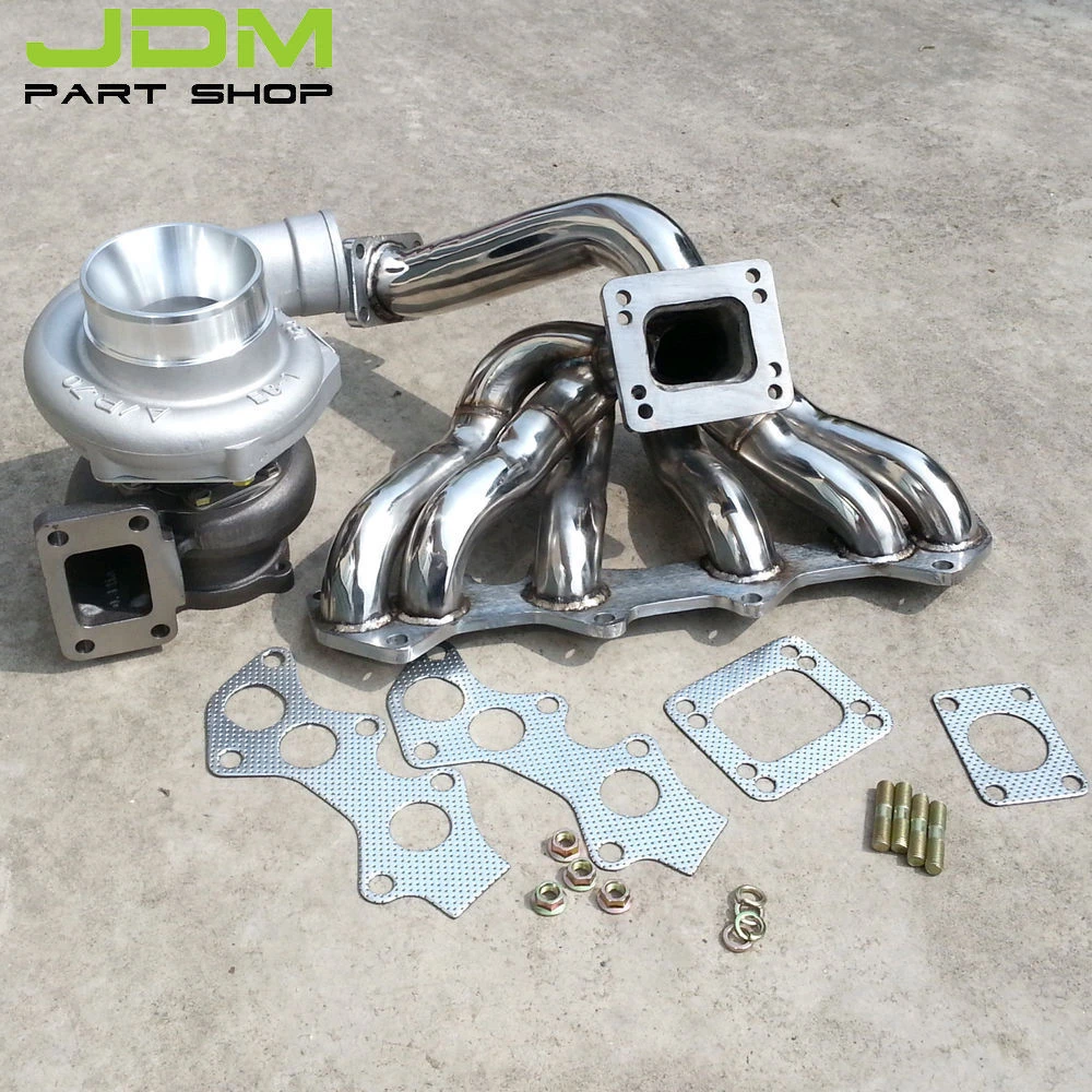 GT3582 Turbo Com AR0.70 Turbine AR 0.82 550+ hp +Exhaust Manifold For Toyota Supra 1JZ JZX100