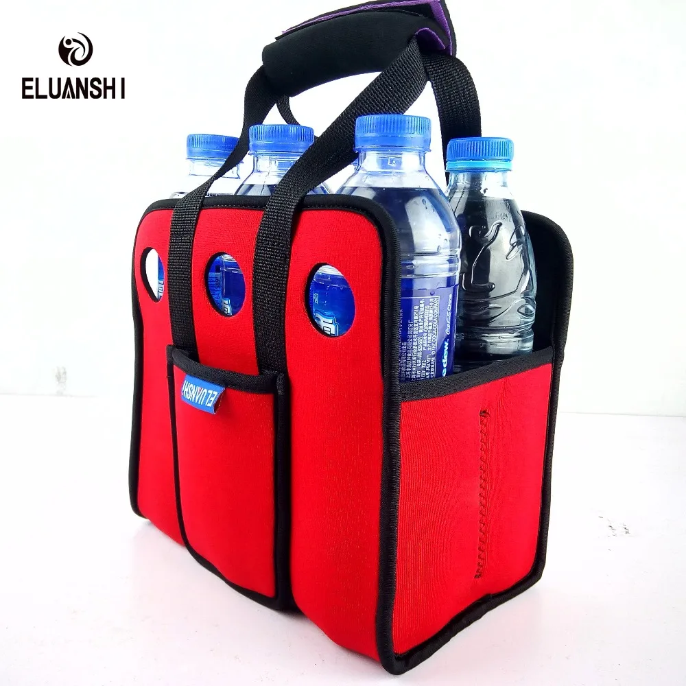 neoprene Wine Beer 6 can Cooler Bag Outdoors Ice Gel Bag Picnic