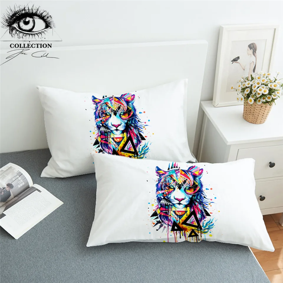 Shattered Tiger by Pixie Cold Art Pillowcase Cool Animal Pillow Case