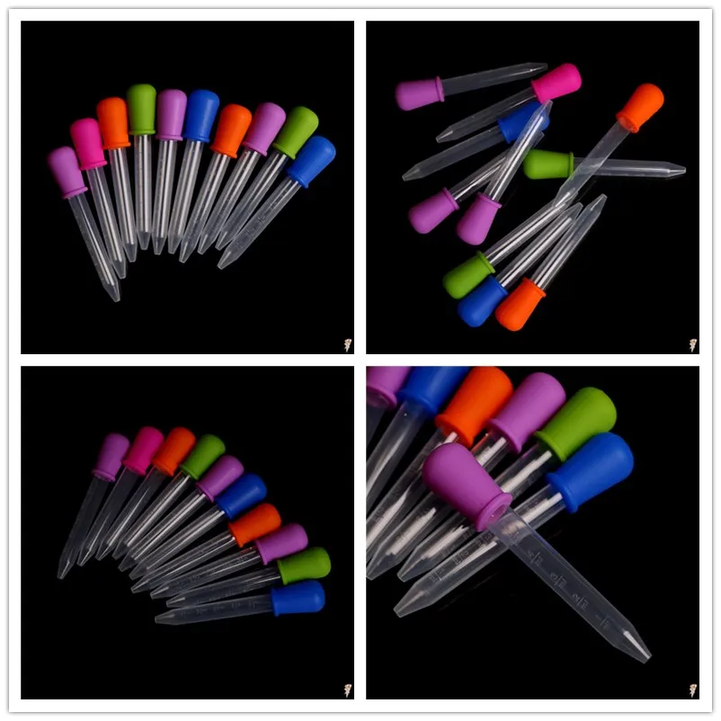

1Pc Clear Silicone Plastic Baby Medicine Dropper Spoon Pipette Liquid Food Dropper Burette 12cm*2cm 5ML random color