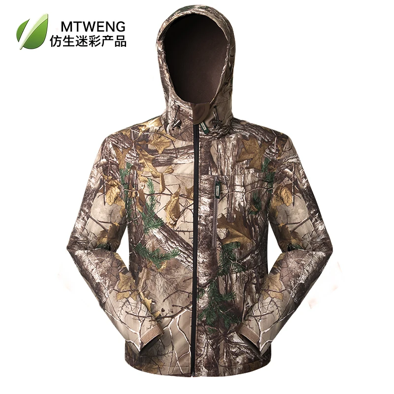 

Fall Winter Composite Fabrics Windproof Waterproof Camouflage Hunting is mainly shark leather bionic camouflage camouflage costu