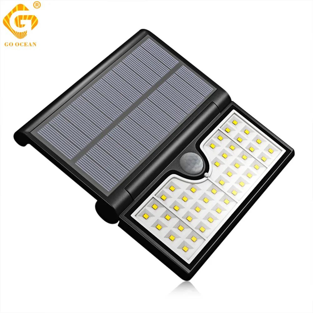 

3 Modes Solar Wall Light Street Garden Outdoor Waterproof Modern LED Solar Powered Lamp Para Exterior Motion Sensor PIR Panel