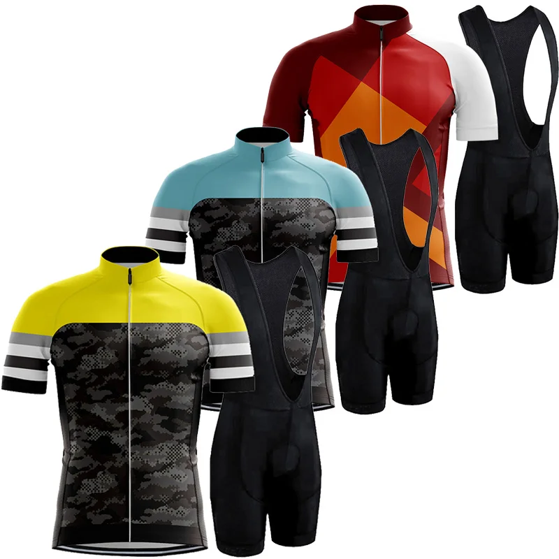 Roupa ciclismo набор RUNCHITA PRO дизайн лето короткий рукав Велоспорт комплект одежды Топ MTB