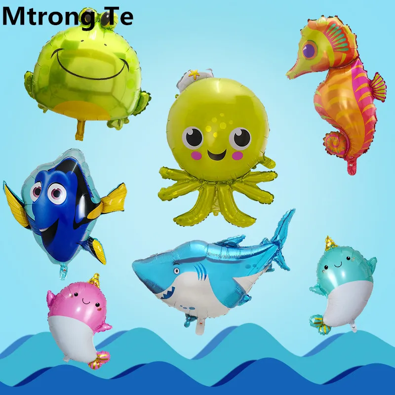 

Large Sea Animal Foil Balloon Animal Ballons Birthday Party Decor Kids Birthday Under The Sea Party Decor Shark Party Supplies