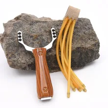 Aluminium Alloy Outdoor Hunting Slingshot Powerful Slingshot Bow Hunting Catapult with Rubber Band