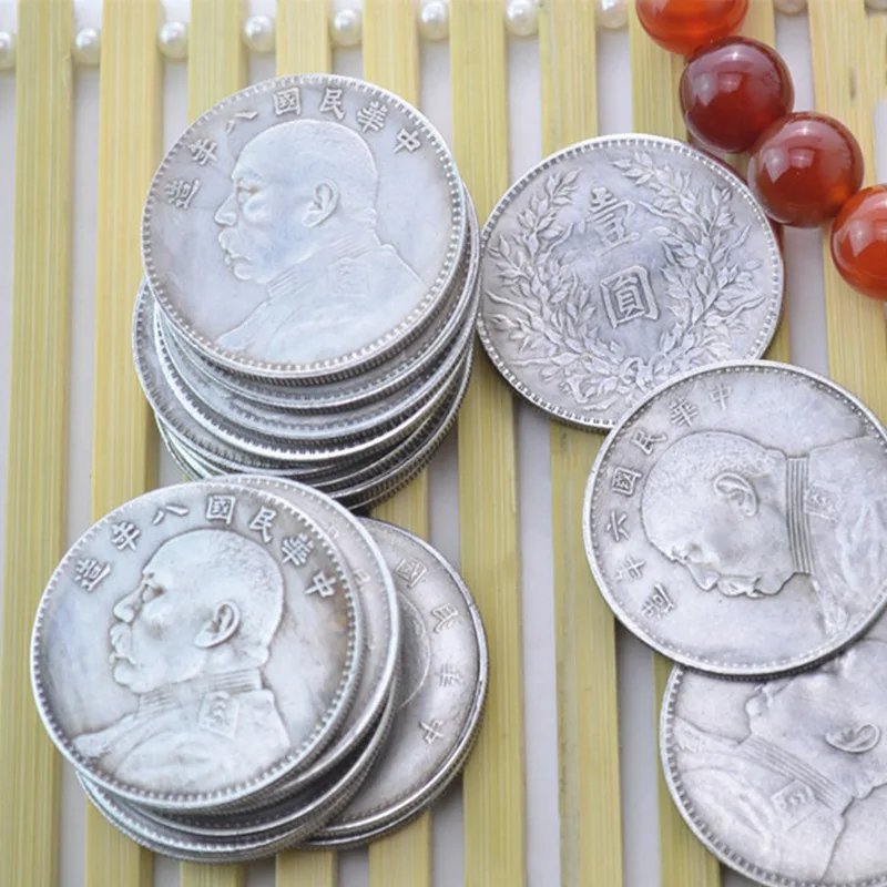 Серебряный доллар Китая, Yuan Datou серебряный доллар, коллекция старинных копий монет, реквизит для фильмов, украшение дома