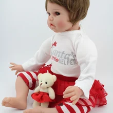 55 см большой для ручной работы силиконовая кукла для детей Реалистичная из мягкого силикона Reborn Baby кукла спящий младенец, Обучающие куклы, подарки для детей, Brinquedos