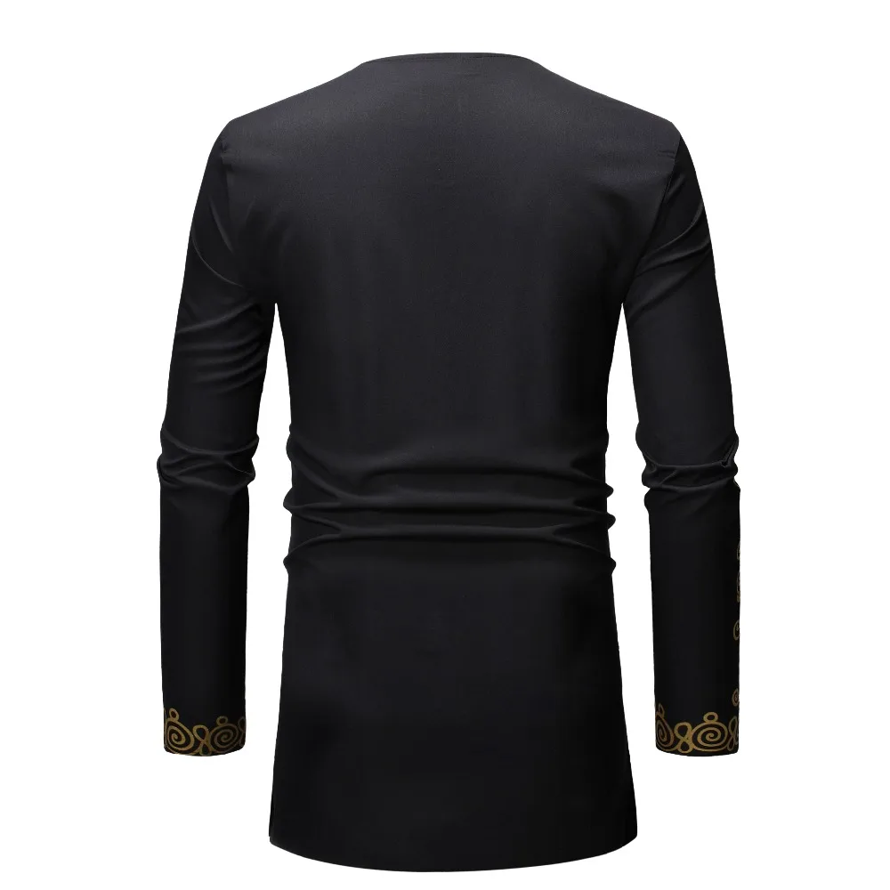 2019 Spring African men clothing Set Suits Fitness Harajuku Vintage Party Tracksuit Casual Gold Hip Hop Streetwear Africa Style  (5)