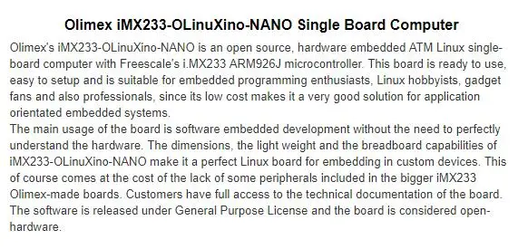 iMX233-OLinuXino-NANO INFO