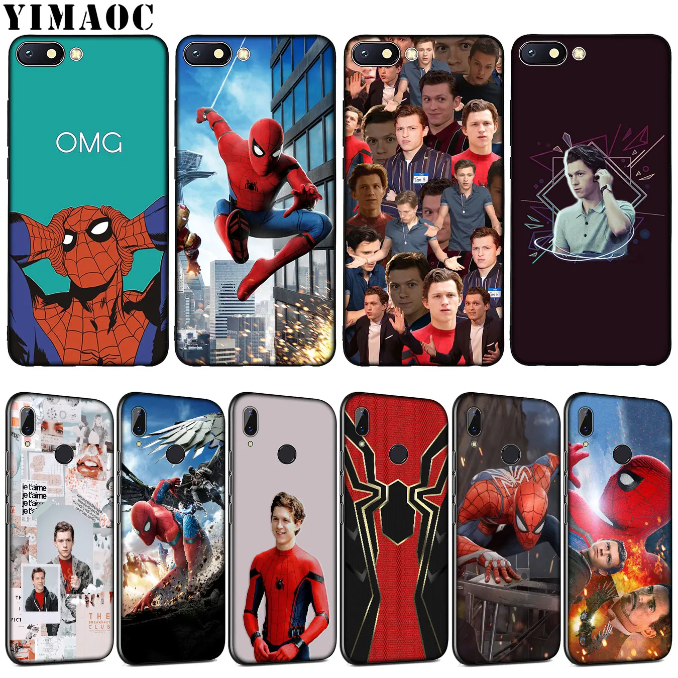 

YIMAOC SpiderMan Marvel Soft Silicone Phone Case for Xiaomi Redmi K20 GO S2 6A 7A 4A 4X Note 8 7 5 6 Pro Plus Black TPU Cover