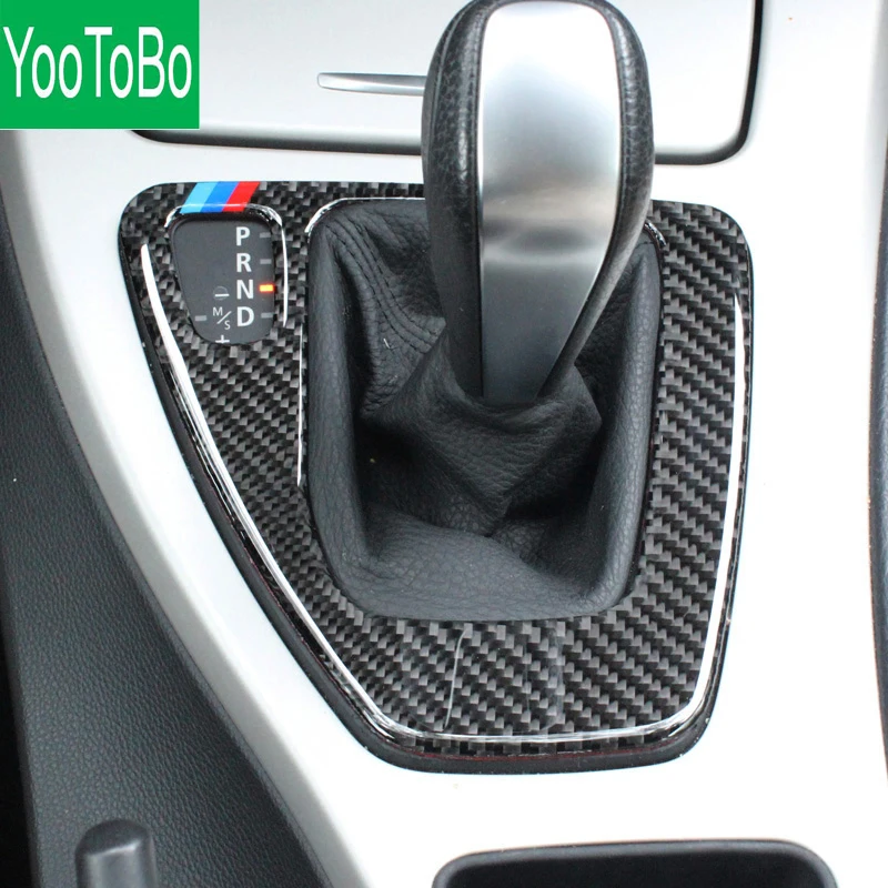 

For bmw e90 e92 Interior Trim Carbon Fiber Gear Shift Control Panel Cover Sticker LHD RHD Car styling 3 series accessories