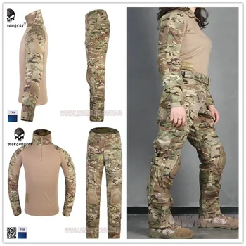 

Emersongear Tactical Woman G3 Combat uniform pants&shirt airsoft Multicam Military Camouflage hunting Ghillie Suits clothes