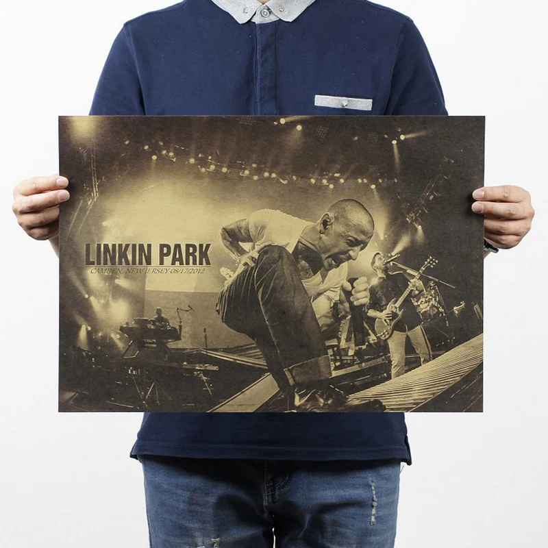 

Free shipping,Nostalgic Rock Band Linkin Park b style/kraft paper/Cafe/bar poster/ Retro Poster/decorative painting 51x35.5cm