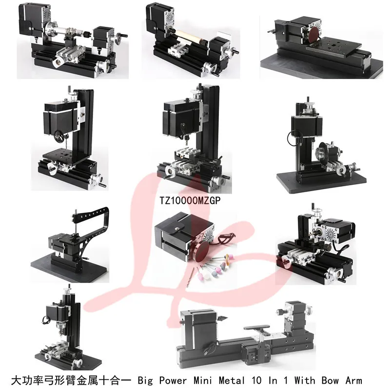 

Electroplated Type!/60W Electroplated All Metal 10 in 1 lathe/TZ10000MZGP Bow-arm 10 in1 Machine 10in1 with bow arm