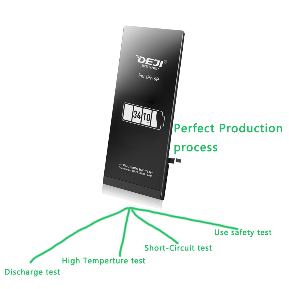 DEJI оригинальная литиевая батарея для iPhone 6s/6s p/7g/7 P реальная замена высокой емкости свежая батарея 48 шт