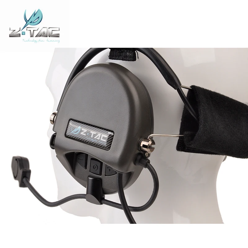 Fones de Ouvido Fone de Ouvido da Aviação Tactical Liberator Neckband Headset Ztac Militar Airsoft Softair Z039 z Tci ii 12 Da Aviação Militar Airsoft Softair Z039
