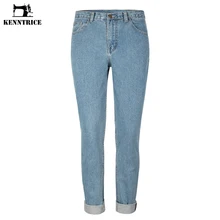 KENNTRICE Весна Винтаж Высокая Талия одноцветное мама Стиль карандаш брюки длинные тонкий лодыжки Длина бойфренд джинсы женские