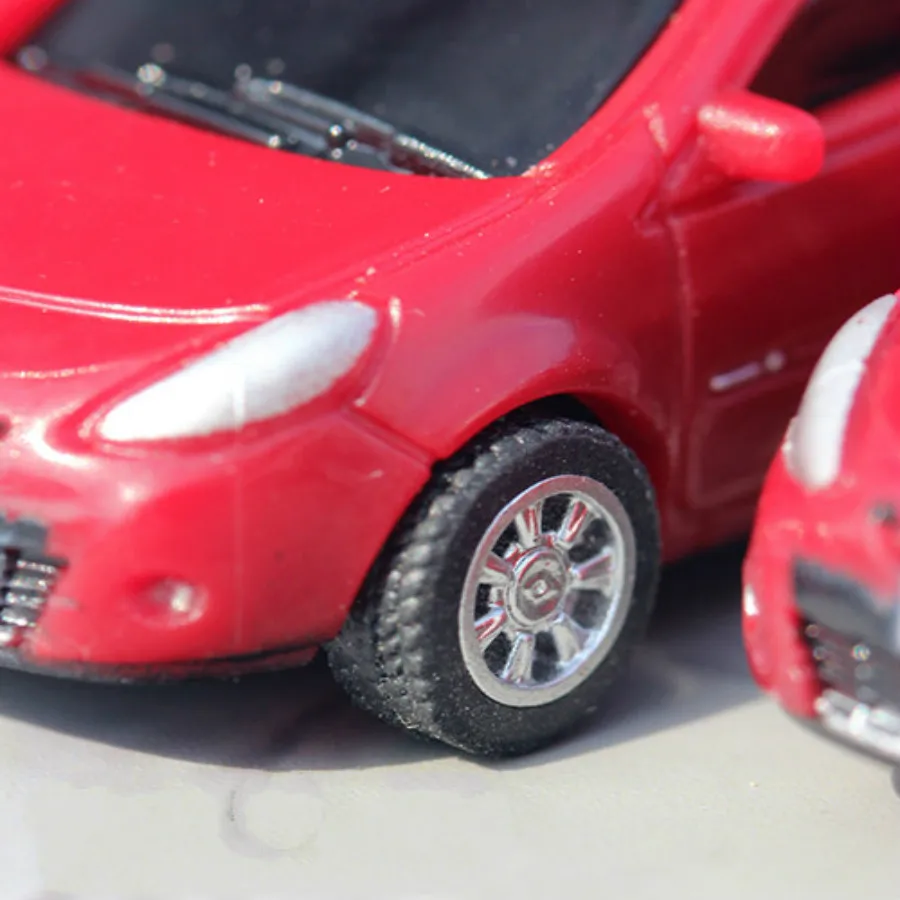 

1/87 plastic red color model scale car in architecture model building ho train layout