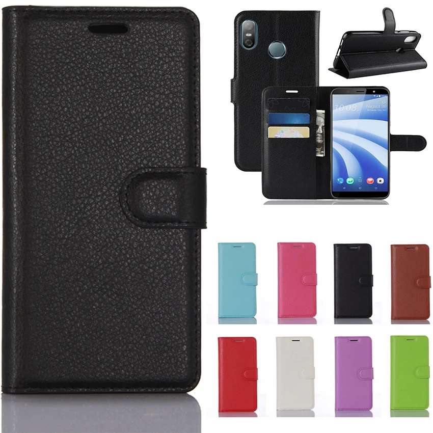 

Coque For HTC U12 Life Case Cover 6 inch Business Flip Silicone Leather Wallet Case For HTC U12 Life U12Life With Magnet Holder