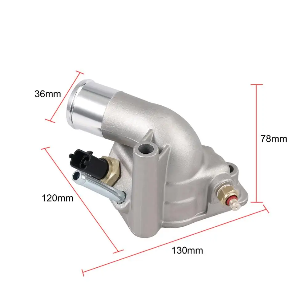 Justech термостат корпус термостата охлаждающей жидкости с уплотнением+ температурный сенсор для Opel Astra G H Vectra B C Zafira A 1338001