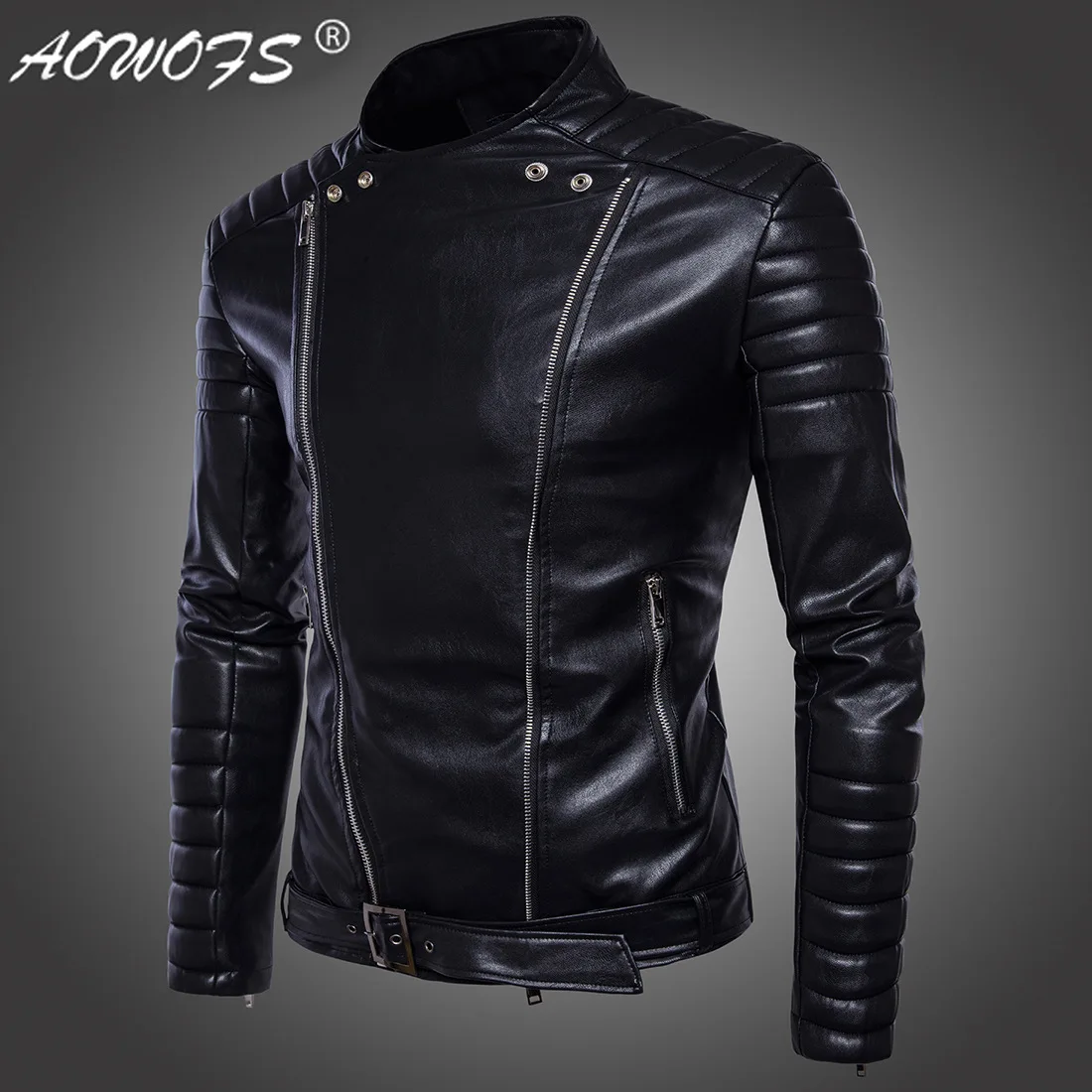 2019[European Code] Men's Motorcycle Leather Clothing High-end Kali Motorcycle Jacket Men's Fashion Personality Jacket