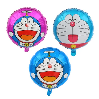 

Free shipping 50pcs/lot 18inch cartoon Doraemon jingle cat aluminum foil helium balloon children birthday party decoration toy