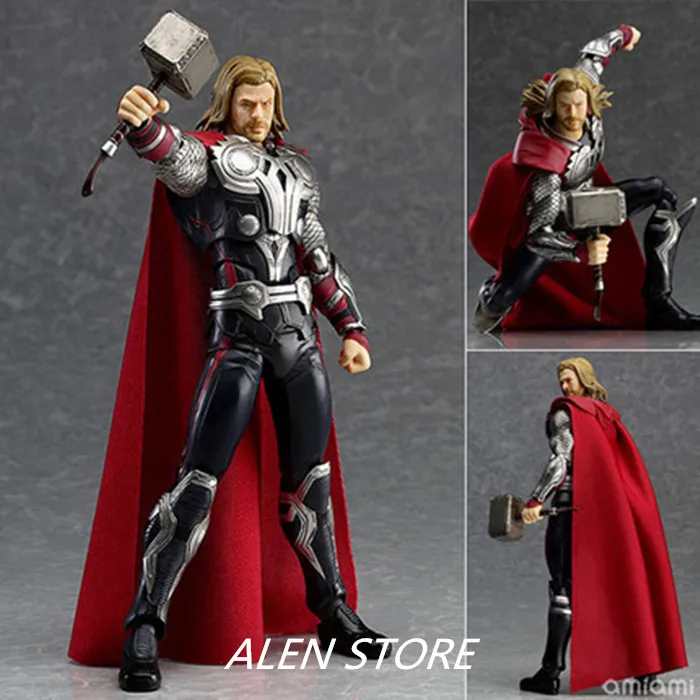 

ALEN Anime Figma 216 The Avengers Thor Hero Doll Figurine PVC Action Figure Resin Collection Model Toy Gifts In Box