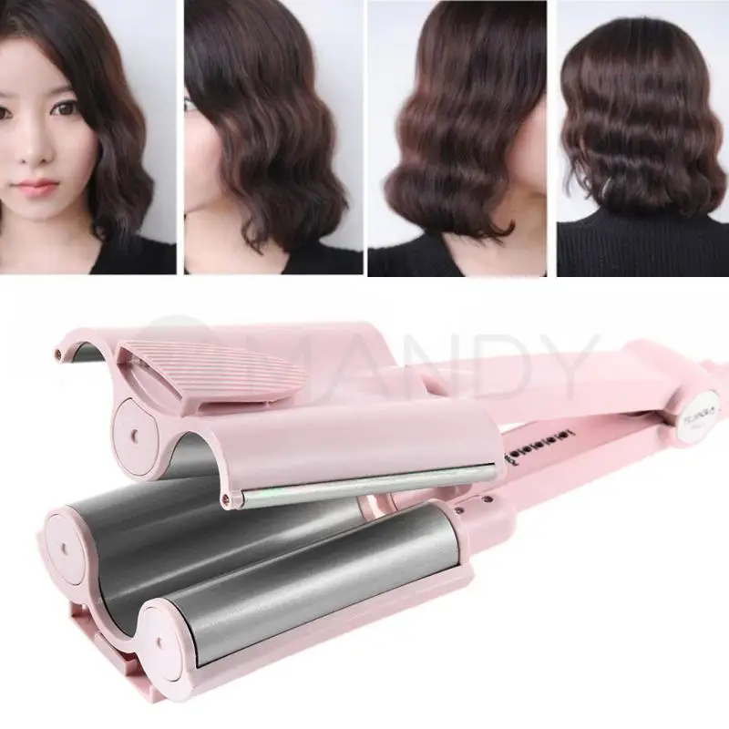3 Barrel titanium aluminum Big Hair Wave Curler Curling Iron Curl Wand