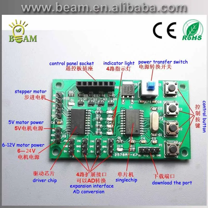 Микро программируемый 2 фазы 4 провода или 4 фазы 5 проводов шаговый двигатель драйвер панель управления робот DIY двигатель постоянного тока привод привода