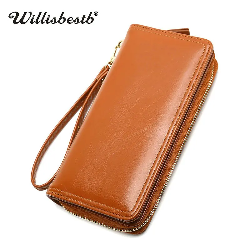 

2018 New Leather Purse Female Wallets Women Luxury Brand Long Hasp Phone Pocket Ladies Purses Woman Wallet Card Holder Clutch