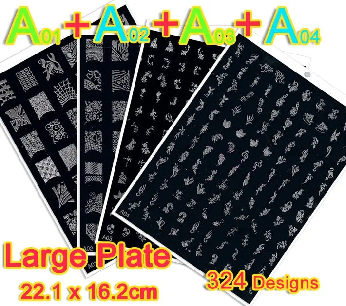 A Serie Nail Art Template 324 Designs Large Size Nail Art Stamping