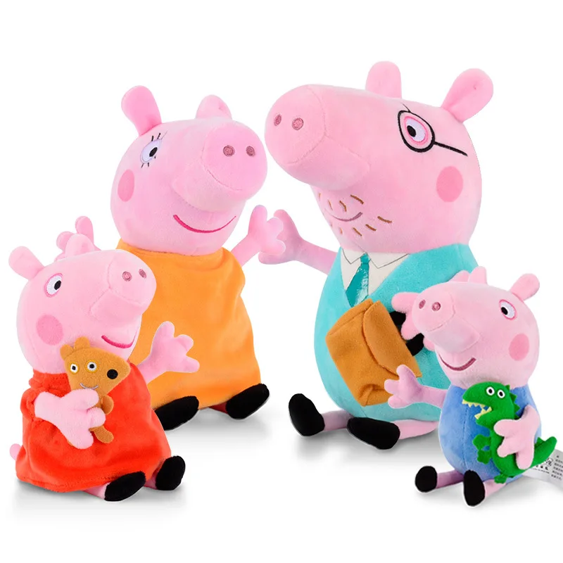 

19cm30cm Peppa pig toy Pink Pig GirlGeorge Animal Plush Plush Toy Cartoon Family Friends Pig Party Doll Girl Child Gift