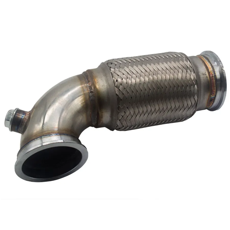 " V-Band Downpipe низкий профиль w/Flex сильфонные нержавеющей 90 градусов с выходным фланцем