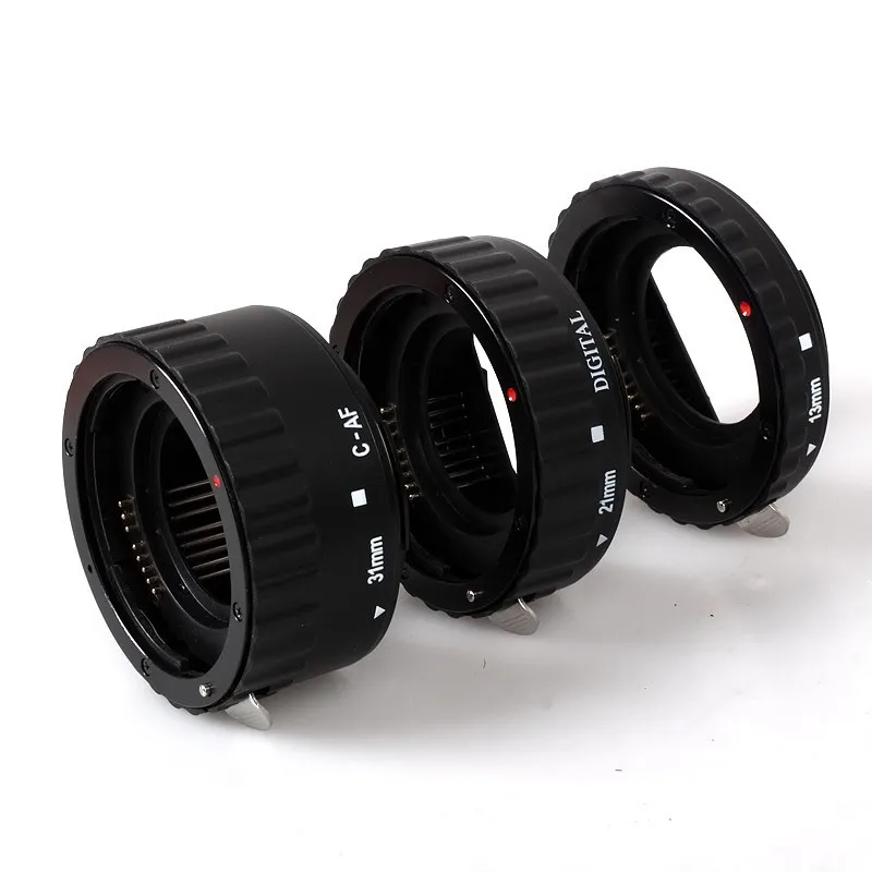 Черная металлическая макроудлинительная трубка с автофокусом для Canon EOS EF S 1D X 60D