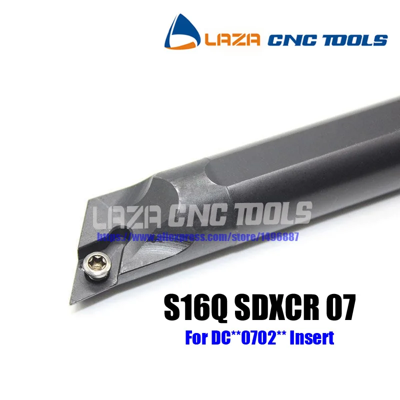DCMT070204 VP15TF× 10p S16Q-SDXCL07 Lathe Turning Tool Boring Bar Holder 16*180