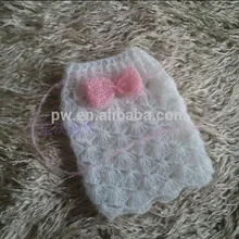 Модная вязаная головная повязка из мохера для новорожденных вязаная одежда для малышей Одежда для новорожденных