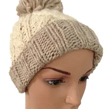 BomHCS мода осень зима теплая шерстяная шапка ручной работы наружная Трикотажная Шапочка Лыжные шапки