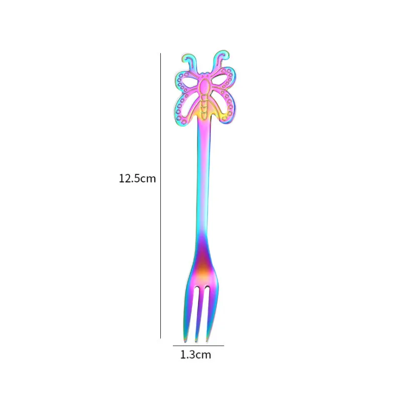 Нержавеющая сталь Бабочка вилка Кофе Чай Spork Столовые приборы Наборы для десерта лучшие продажи продуктов кухни outils аксессуары новые