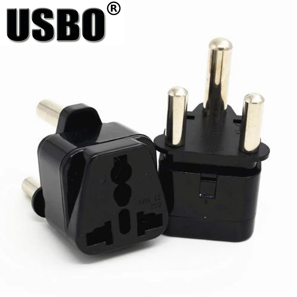Black white large South Africa standard travel adapter plug Ghana Cape