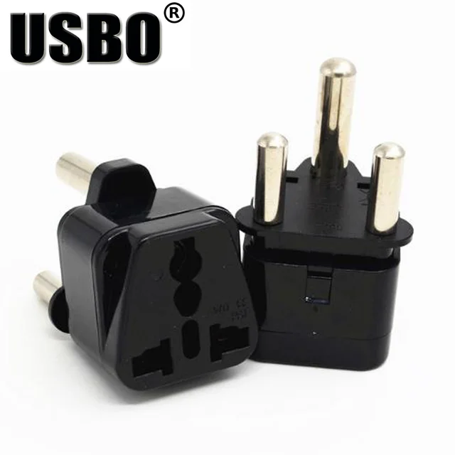 Black white large South Africa standard travel adapter plug Ghana Cape