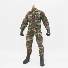 1/6 Scale Uniforms Coverall Jacket Woodland Camo Jumpsuit For 12'' Male Military Action Figure Body Female Clothes 1/6 Scale Uniforms Coverall Jacket Woodland Camo Jumpsuit For 12'' Male Military Action Figure Body Female Clothes