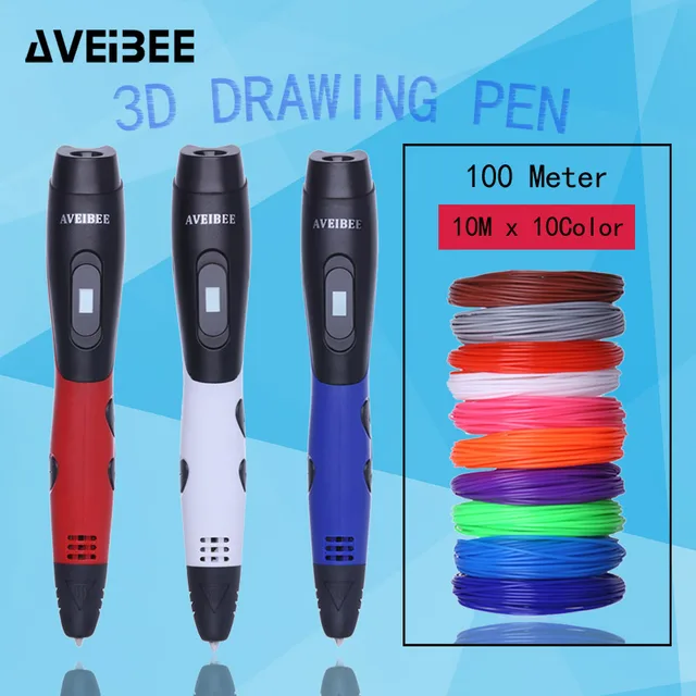 Special Price Factory Outlet 3D Pen 3 D Printing Pens Add 200 Meter Plastic Filaments Compatible PLA OLED Temperature Screen Pen 3D DIY