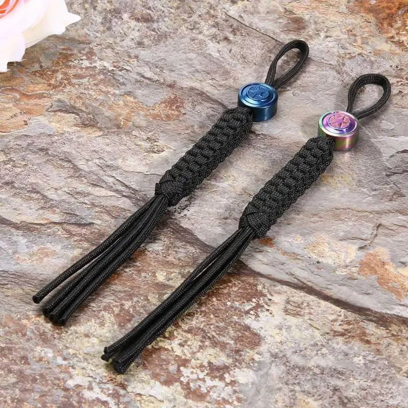 

Star TC4 Ti Titanium Alloy Knife Lanyard Bead EDC Paracord Pendant Charm Outdoor Tools Knife Umbrella Rope Pendant Accessories