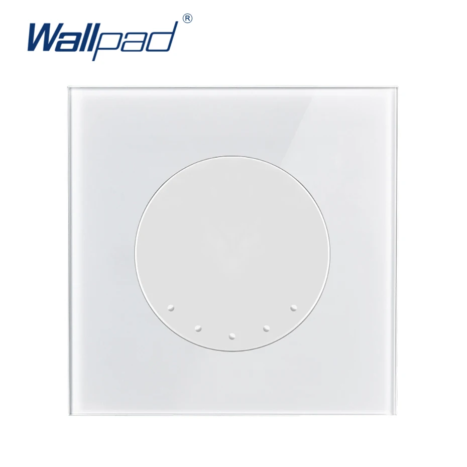 Wallpad L6 белый 1 банды закаленное стекло Панель сбросить настенный кулисный