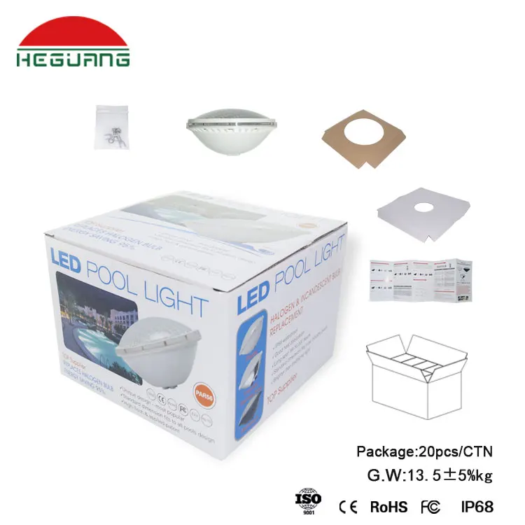 16W 18W ABS материал белый цвет PAR56 плавательный бассейн свет IP68